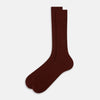 View 2 of product Burgundy Cashmere Silk Mid-length Socks 13