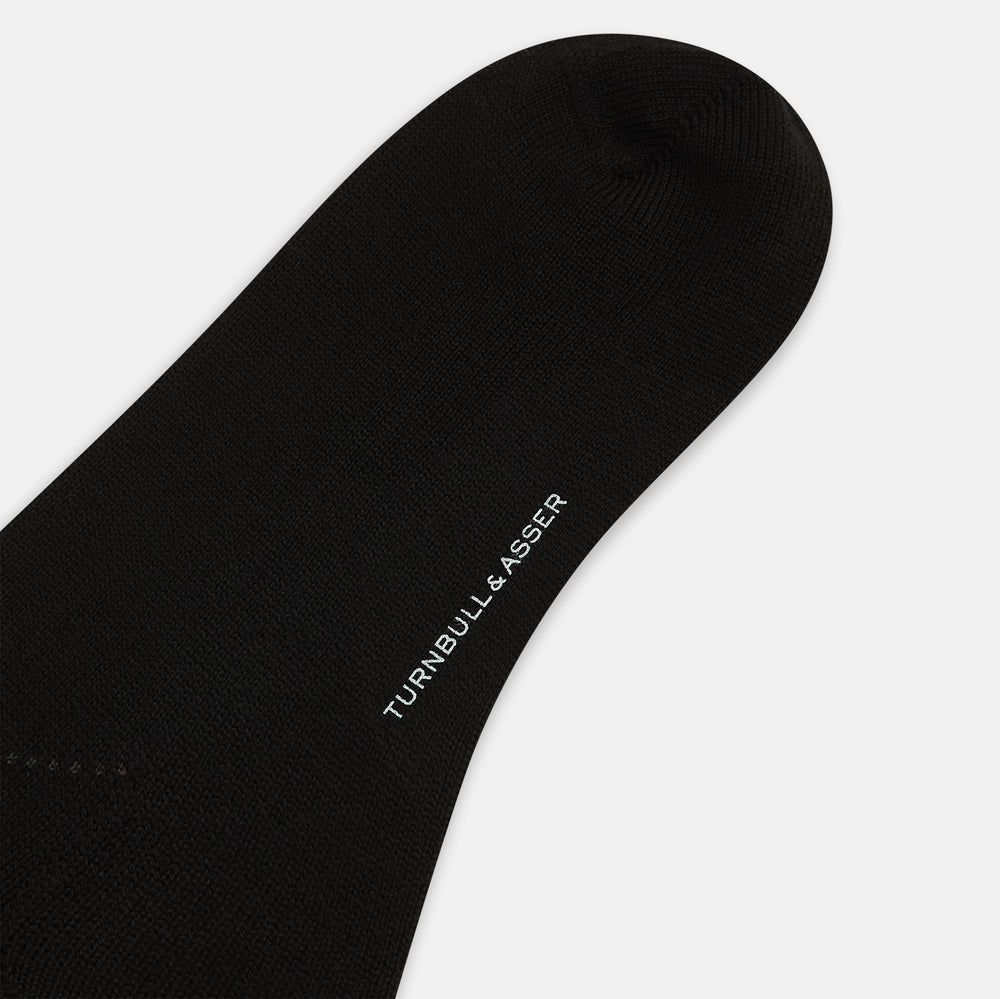 SOCKS WOOL ARGYLE SHORT BLACK/ LIGHT GREY/ GREY 10.5