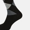 View 4 of product SOCKS WOOL ARGYLE SHORT BLACK/ LIGHT GREY/ GREY 10.5