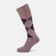 Lavender & Purple Check Wool Mid-length Socks 13