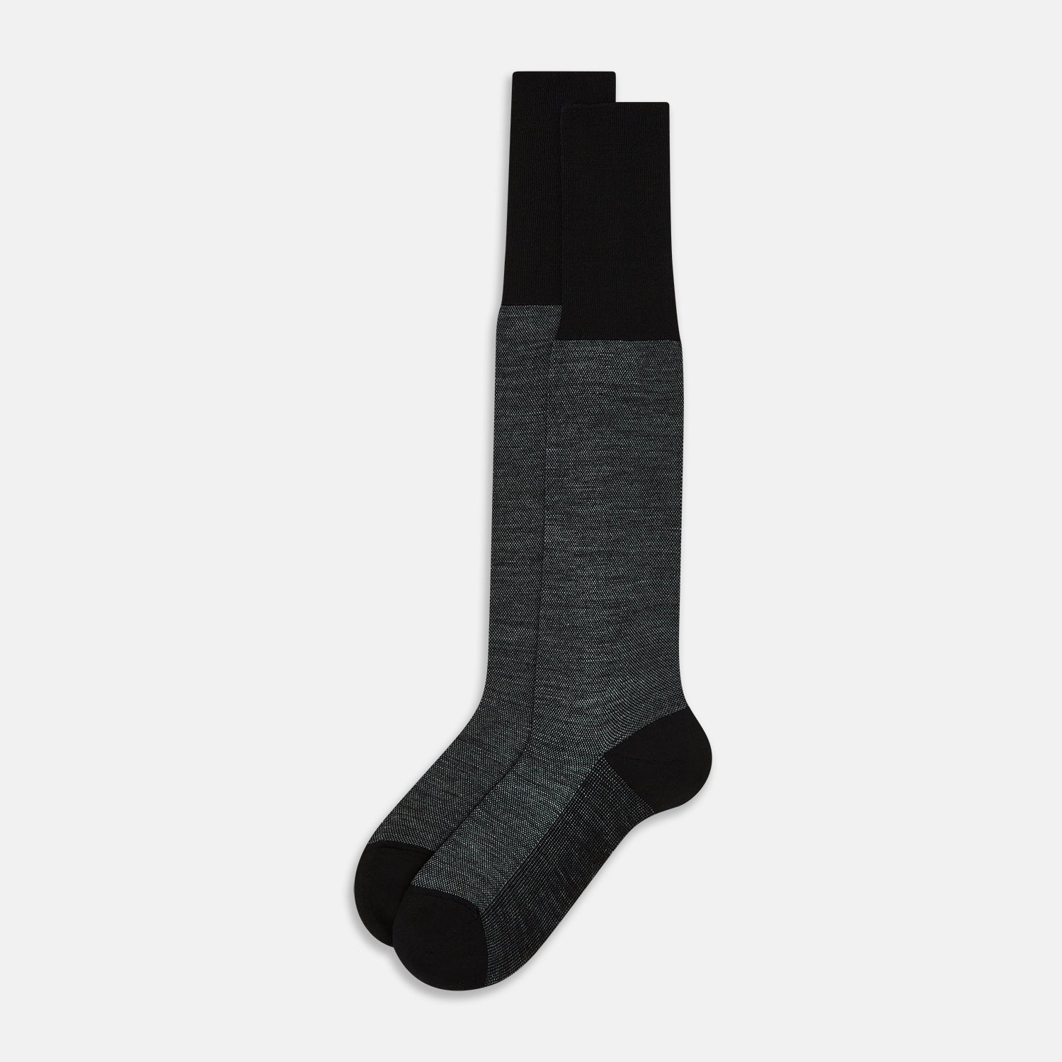 View 2 of product Black and Grey Wool Long Socks 13