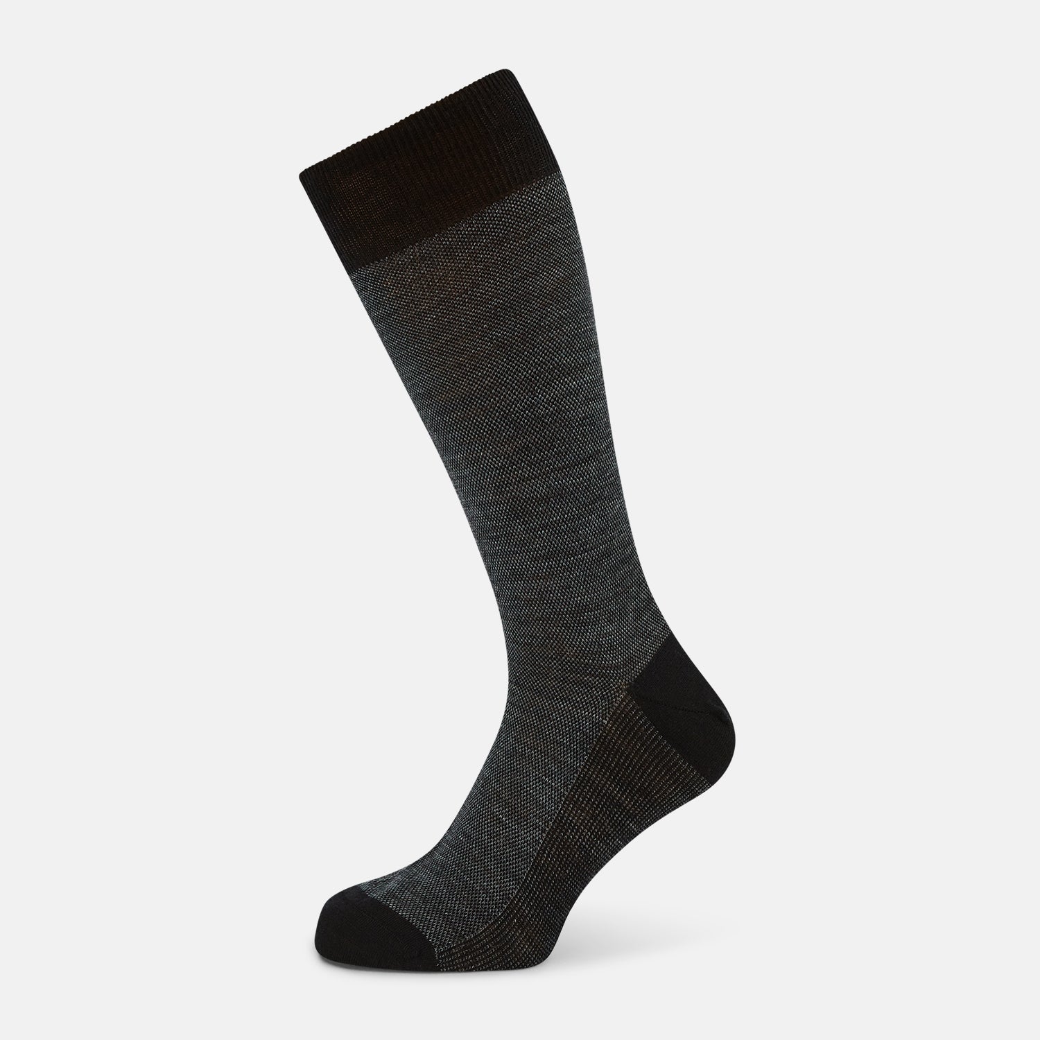 Image 1 of product Black and Grey Motif Wool Mid-length Socks 13