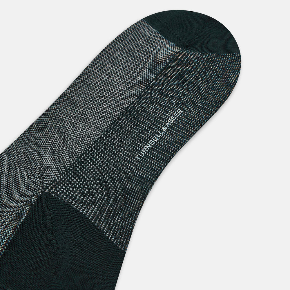 Sage Motif Wool Mid-length Socks 13