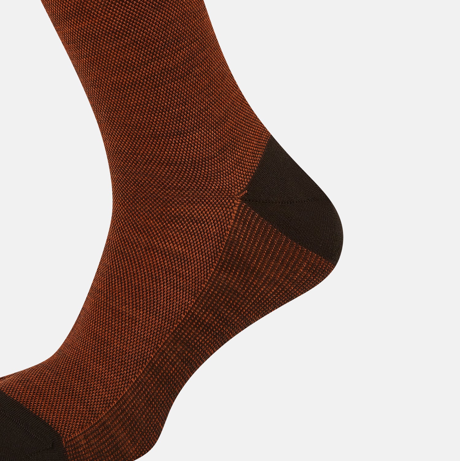 Image 4 of product Rust and Brown Motif Wool Mid-length Socks 13