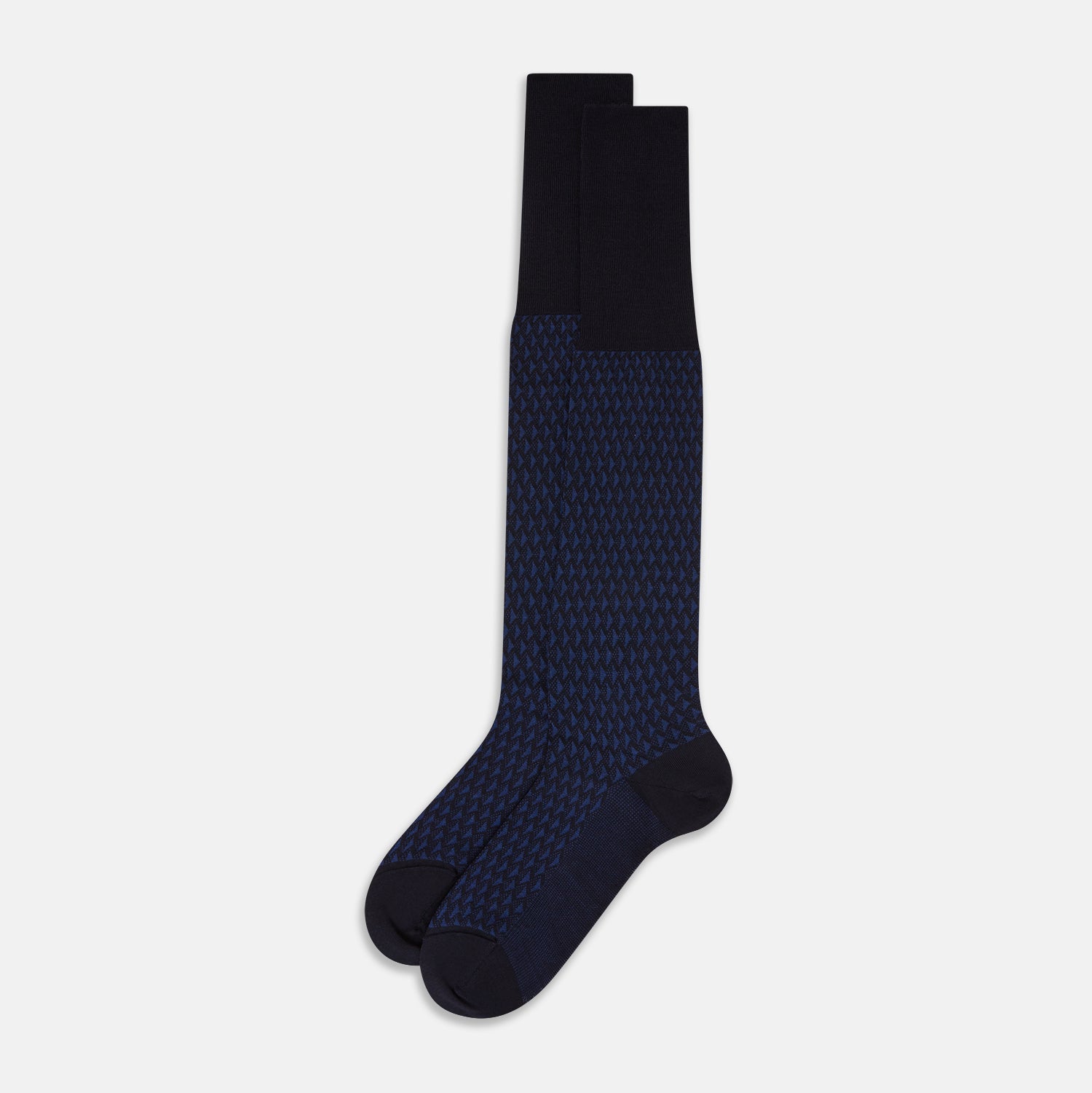 View 2 of product Navy Motif Intarsia Wool Long Socks 13