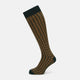Forest Green & Beige Antique Motif Wool Long Socks 11