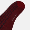 View 3 of product Burgundy & Navy Antique Motif Wool Long Socks 11