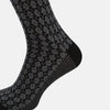 View 4 of product Charcoal Melange Antique Motif Wool Long Socks 10.5