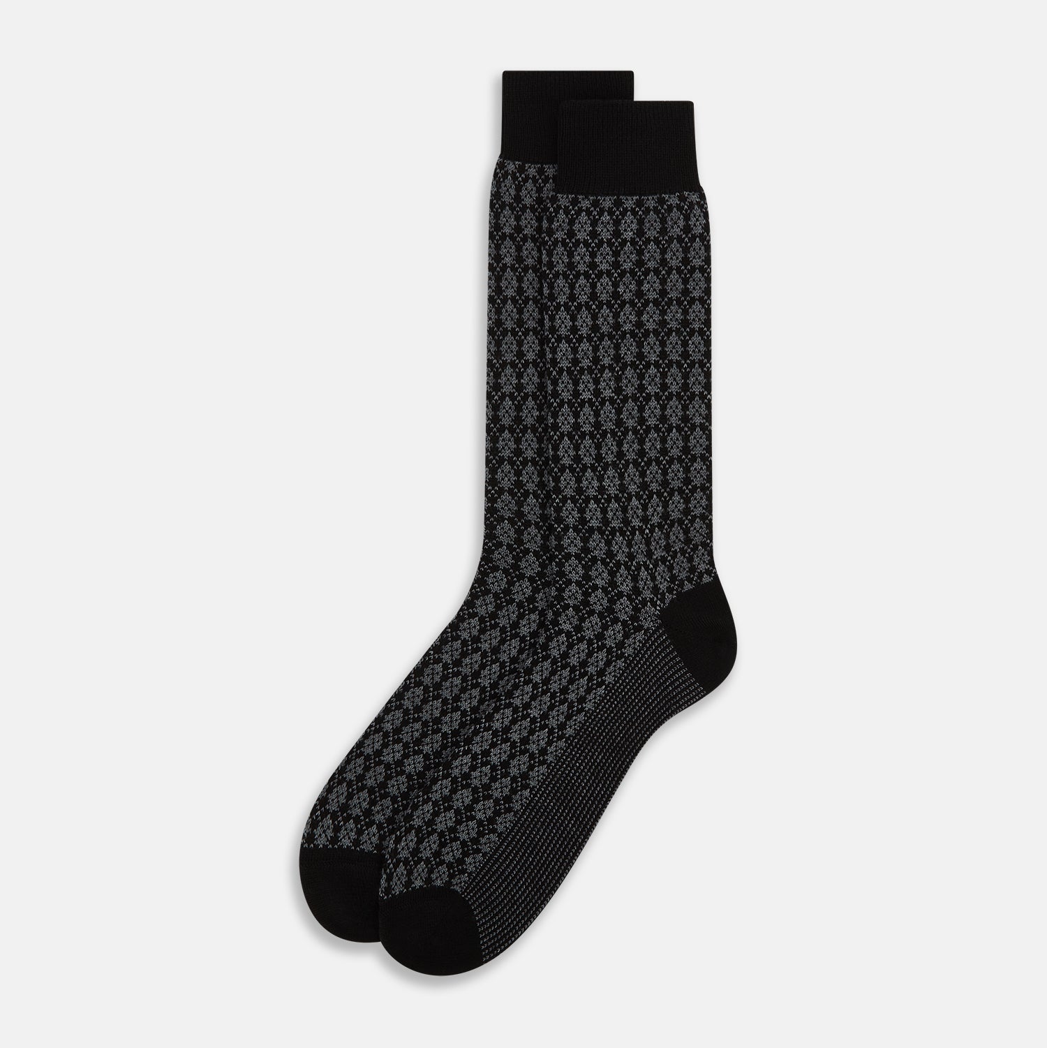 View 2 of product SOCKS WOOL MINI ARGYLE SHORT CHARCOAL MELANGE 11.5