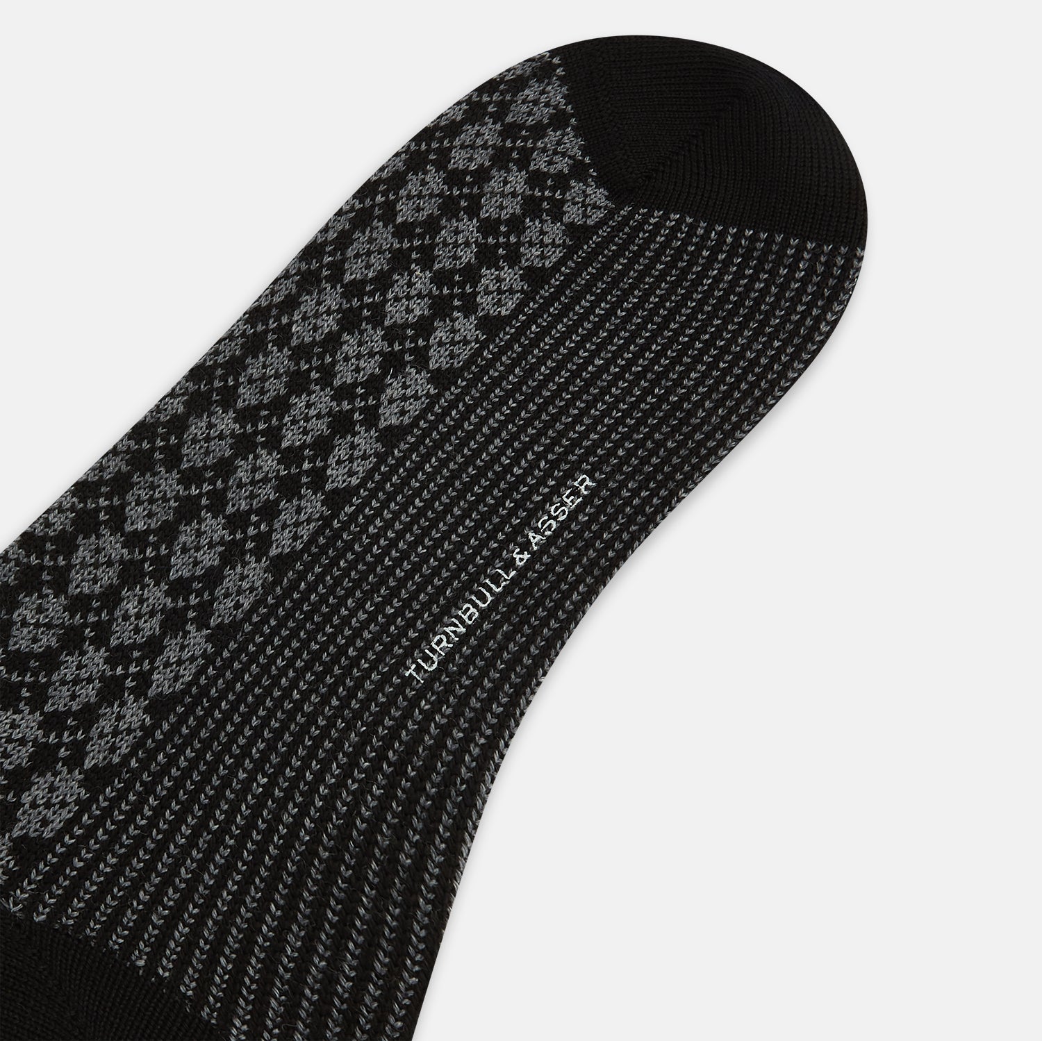 View 3 of product SOCKS WOOL MINI ARGYLE SHORT CHARCOAL MELANGE 11.5