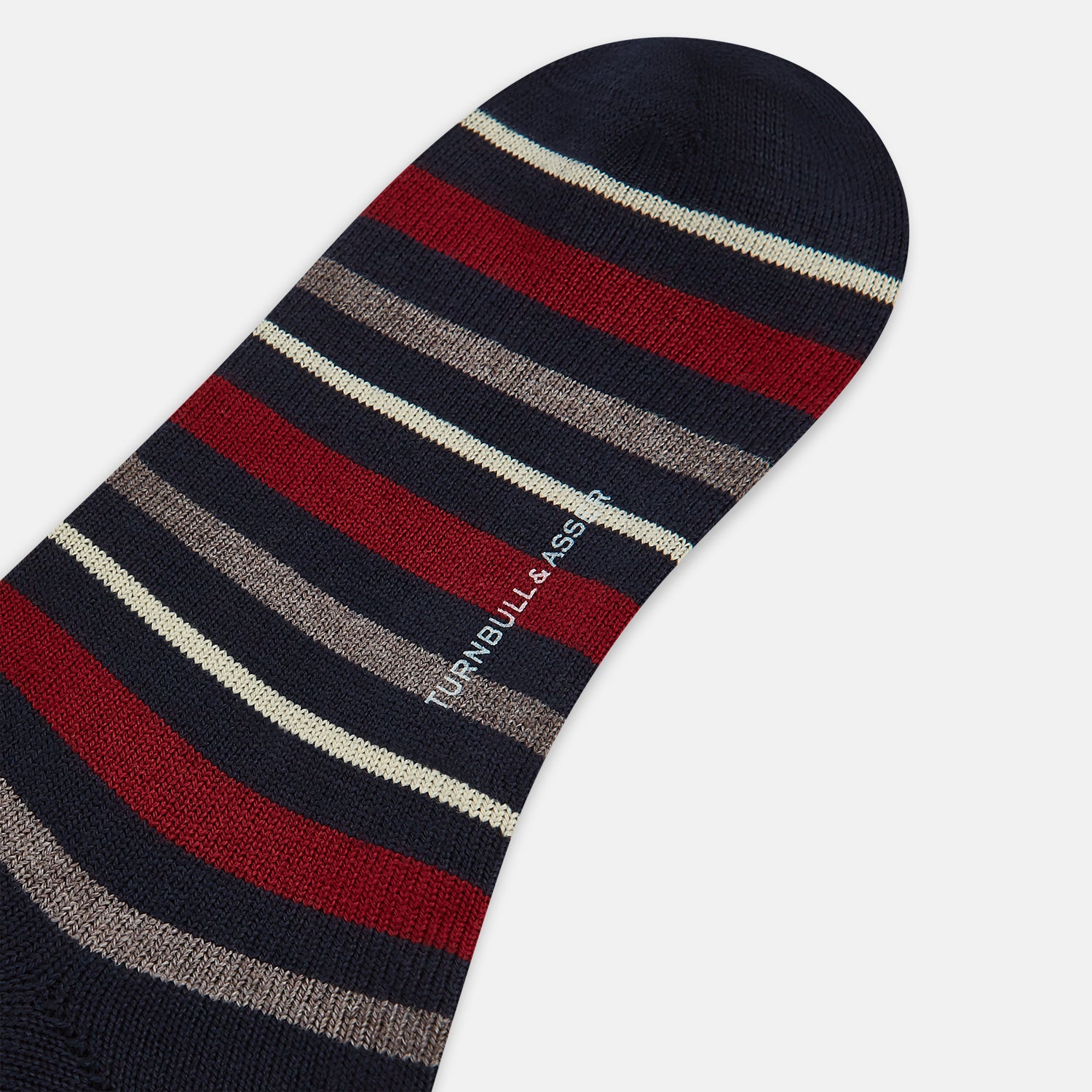 Image 3 of product Burgundy & Navy Striped Wool Long Socks 13