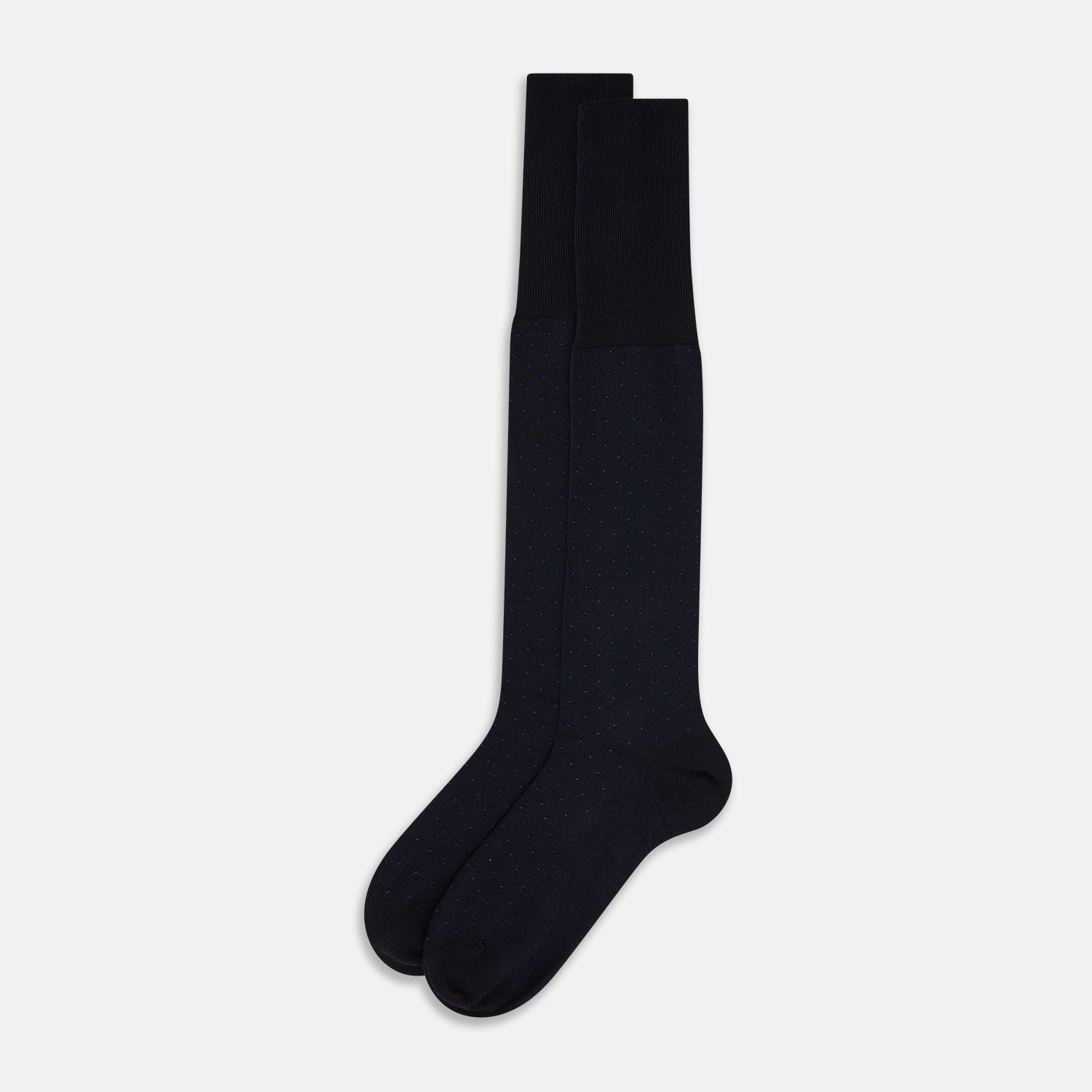 View 2 of product Navy and Royal Blue Dot Wool Long Socks 13