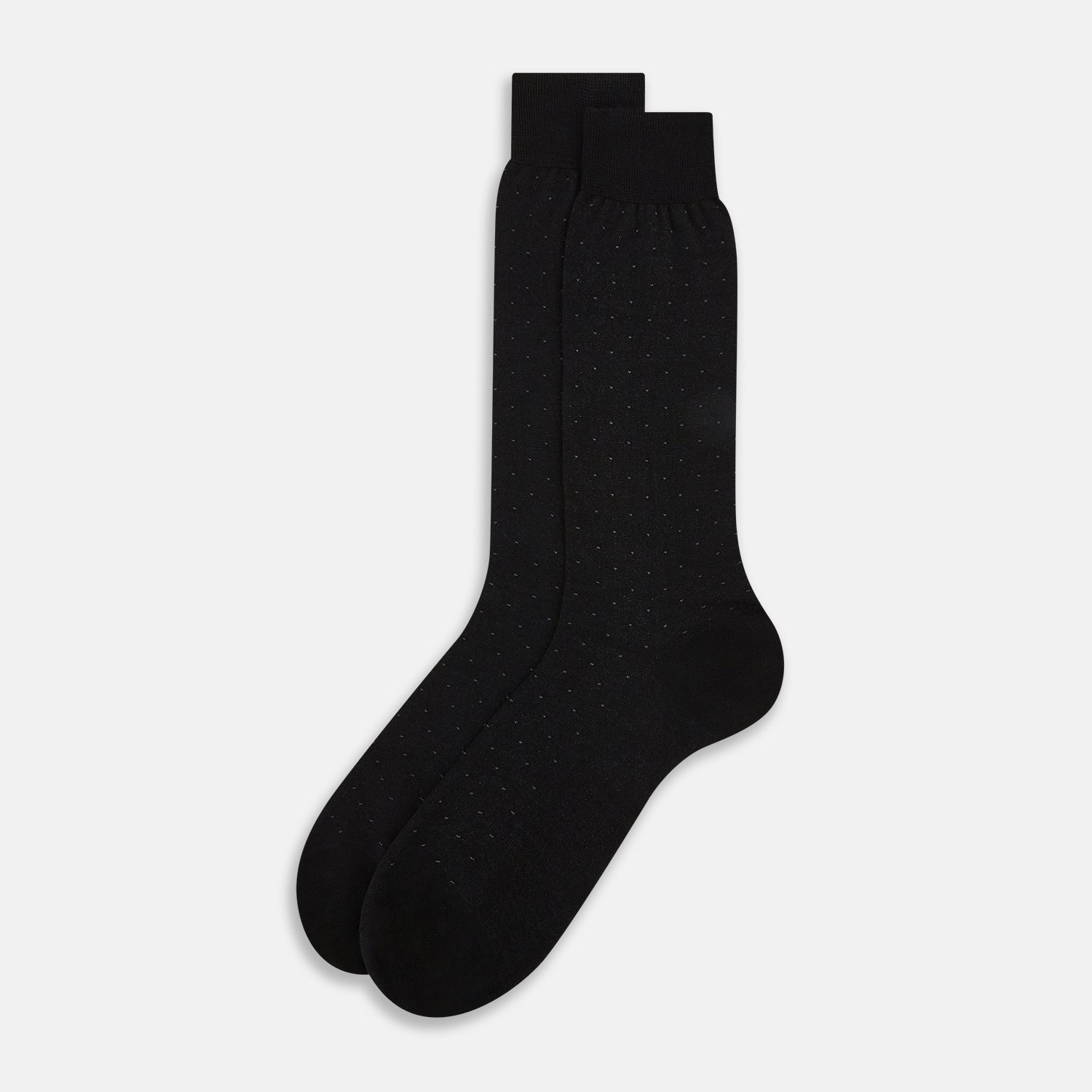 Image 2 of product Black and Grey Dot Wool Mid-Length Socks 13