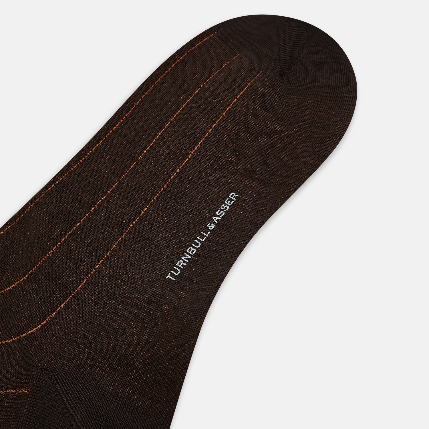 View 3 of product Dark Chocolate and Rust Yarn Wide Striped Wool Mid-length Socks 13