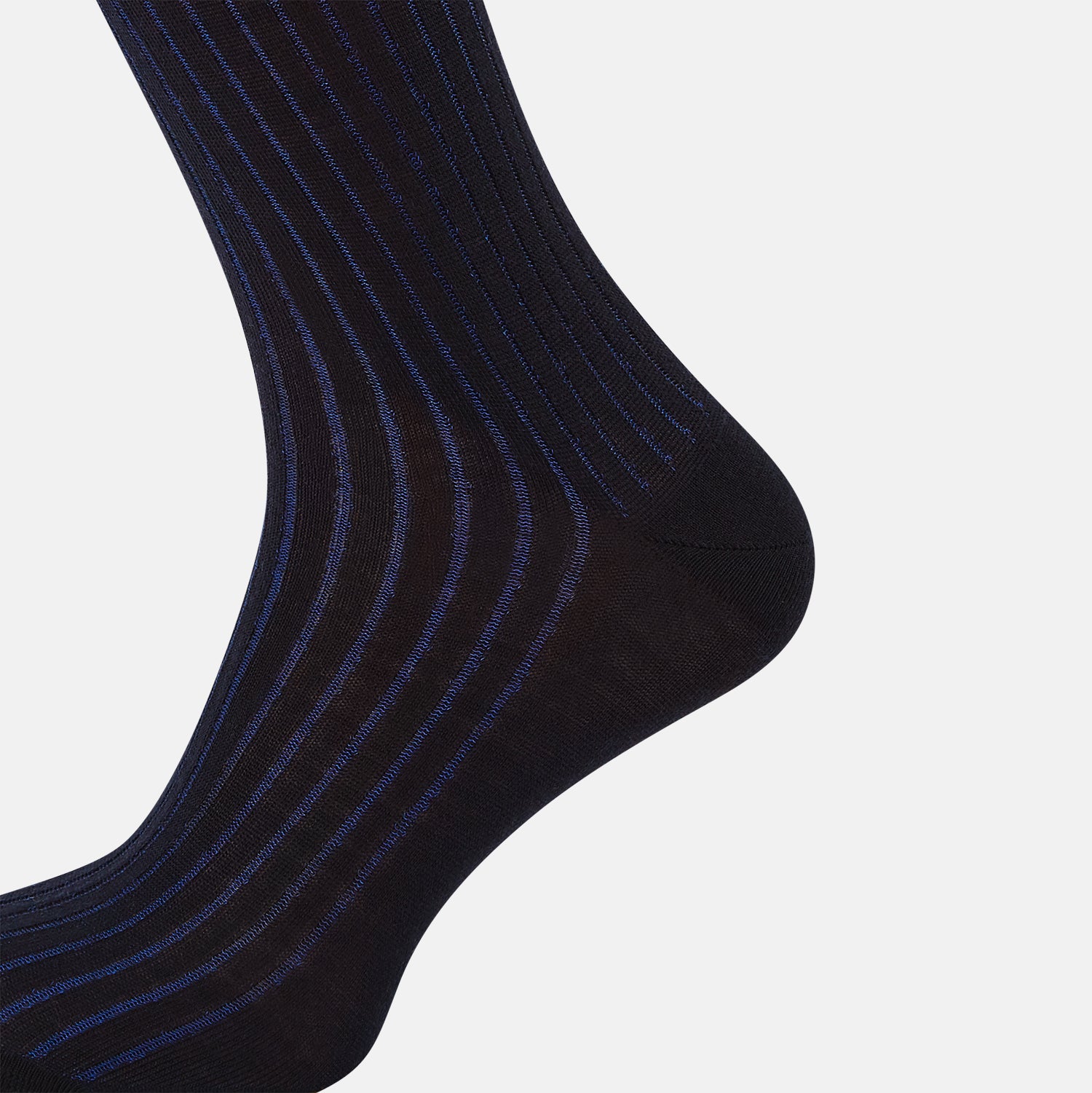 Image 4 of product Navy and Blue Yarn Striped Wool Mid-length Socks 13