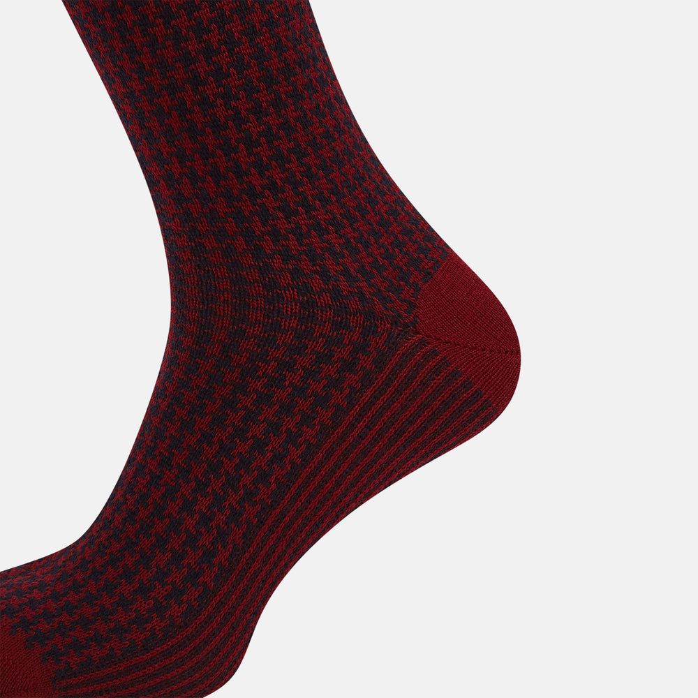 SOCKS WOOL/ CASHMERE SHORT RED/NAVY 13
