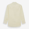 View 3 of product The Turnbull & Asser Cream Cotton Shirt features a T&A collar, button-up front, and 3-button cuffs, displayed on a plain white background.