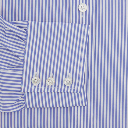 Blue Bengal Stripe Shirt with T&A Collar and 3-Button Cuffs Image 2