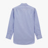 View 3 of product The Turnbull & Asser Blue End-on-End Cotton Shirt features a T&A collar, 3-button cuffs, and white buttons—ideal for pairing with a navy suit or any smart outfit.