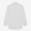 View 5 of product The Turnbull & Asser Two-Fold 200 White Cotton Shirt features a T&A collar and 3-button cuffs, crafted from breathable cotton and shown on a plain white background.