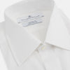View 2 of product The Turnbull & Asser Two-Fold 200 White Cotton Shirt features a T&A collar and 3-button cuffs, crafted from breathable cotton and shown on a plain white background.