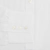 View 3 of product The Turnbull & Asser Two-Fold 200 White Cotton Shirt features a T&A collar and 3-button cuffs, crafted from breathable cotton and shown on a plain white background.