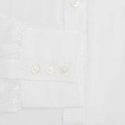 Two-Fold 200 White Cotton Shirt with T&amp;A Collar and 3-Button Cuffs Image 2