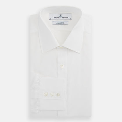 Two-Fold 200 White Cotton Shirt with T&amp;A Collar and 3-Button Cuffs Image 3