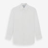 View 1 of product The Turnbull & Asser Two-Fold 200 White Cotton Shirt features a T&A collar and 3-button cuffs, crafted from breathable cotton and shown on a plain white background.