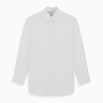Two-Fold 200 White Cotton Shirt with T&amp;A Collar and 3-Button Cuffs Image 5