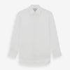 View 1 of product The Turnbull & Asser White Sea Island Quality Cotton Shirt features a T&A collar and double cuffs, crafted from premium cotton and shown laid flat against a white background.
