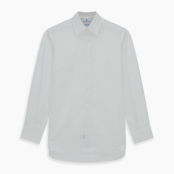 White Sea Island Quality Cotton Shirt with T&A Collar and Double Cuffs Image 5