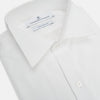 View 2 of product The Turnbull & Asser White Cotton Dress Shirt features a wing collar, double cuffs, and is displayed on a plain white background.