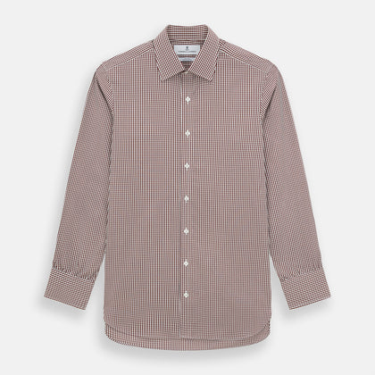 Burgundy Micro Check Winston Shirt