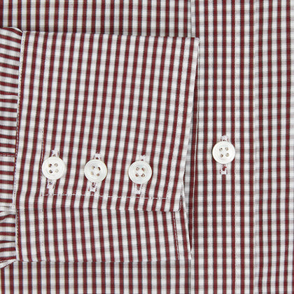 Burgundy Micro Check Winston Shirt Image 3