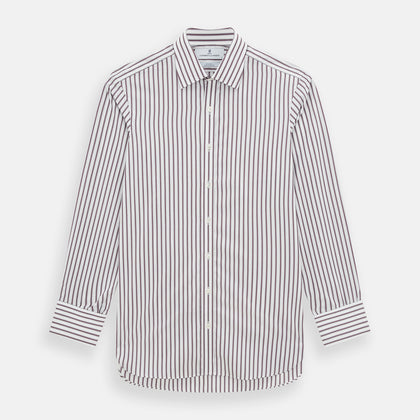 Burgundy Track Stripe Winston Shirt