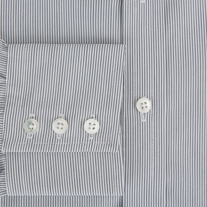 Navy Ripple Double Pinstripe Mayfair Shirt Image 3