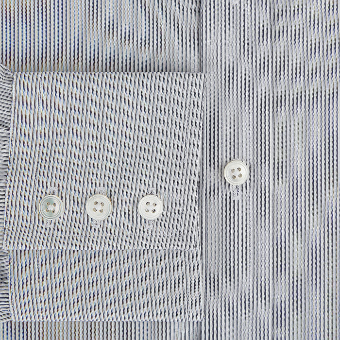 Navy Ripple Double Pinstripe Mayfair Shirt Image 3