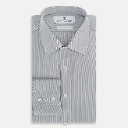 Navy Ripple Double Pinstripe Mayfair Shirt Image 4