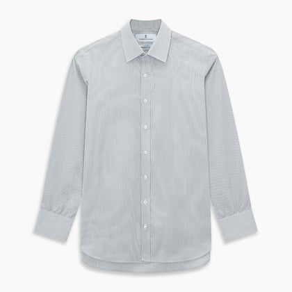 Navy Ripple Double Pinstripe Mayfair Shirt Image 6