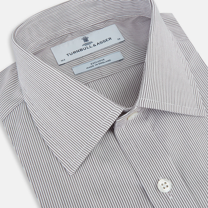 Brown Ripple Double Pinstripe Mayfair Shirt Image 1