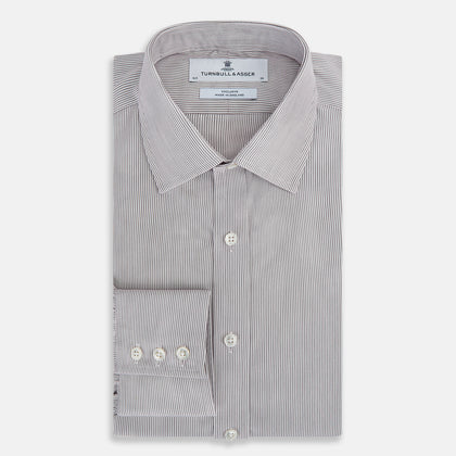 Brown Ripple Double Pinstripe Mayfair Shirt Image 4