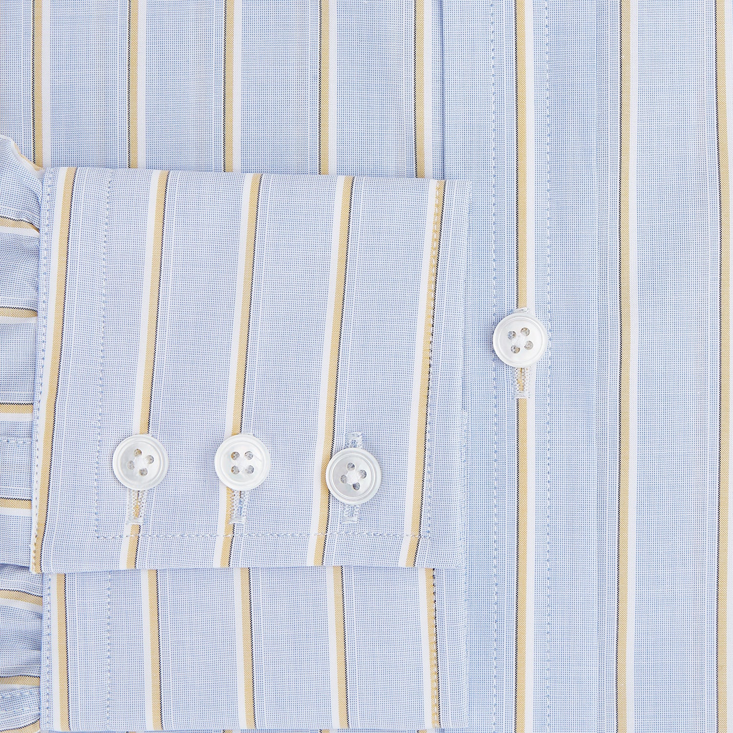 View 4 of product Blue and Yellow  Multi-Stripe Mayfair Shirt 19