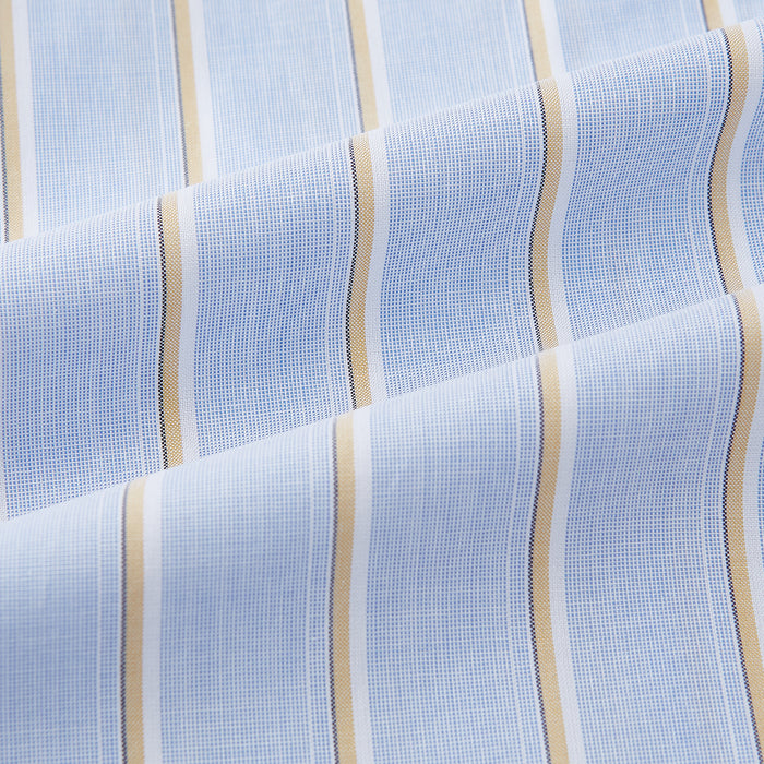 Blue and Yellow Multi-Stripe Mayfair Shirt Image 5
