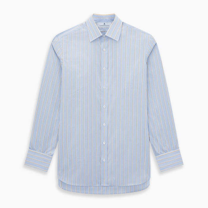 Blue and Yellow Multi-Stripe Mayfair Shirt Image 6