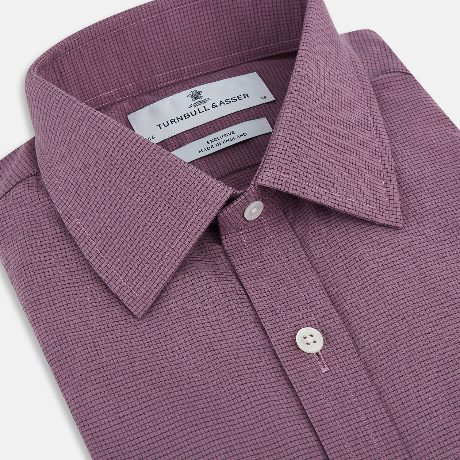 View 2 of product Light Plum Pin Check Mayfair Shirt 19