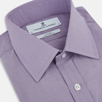 Lilac Pin Check Mayfair Shirt
