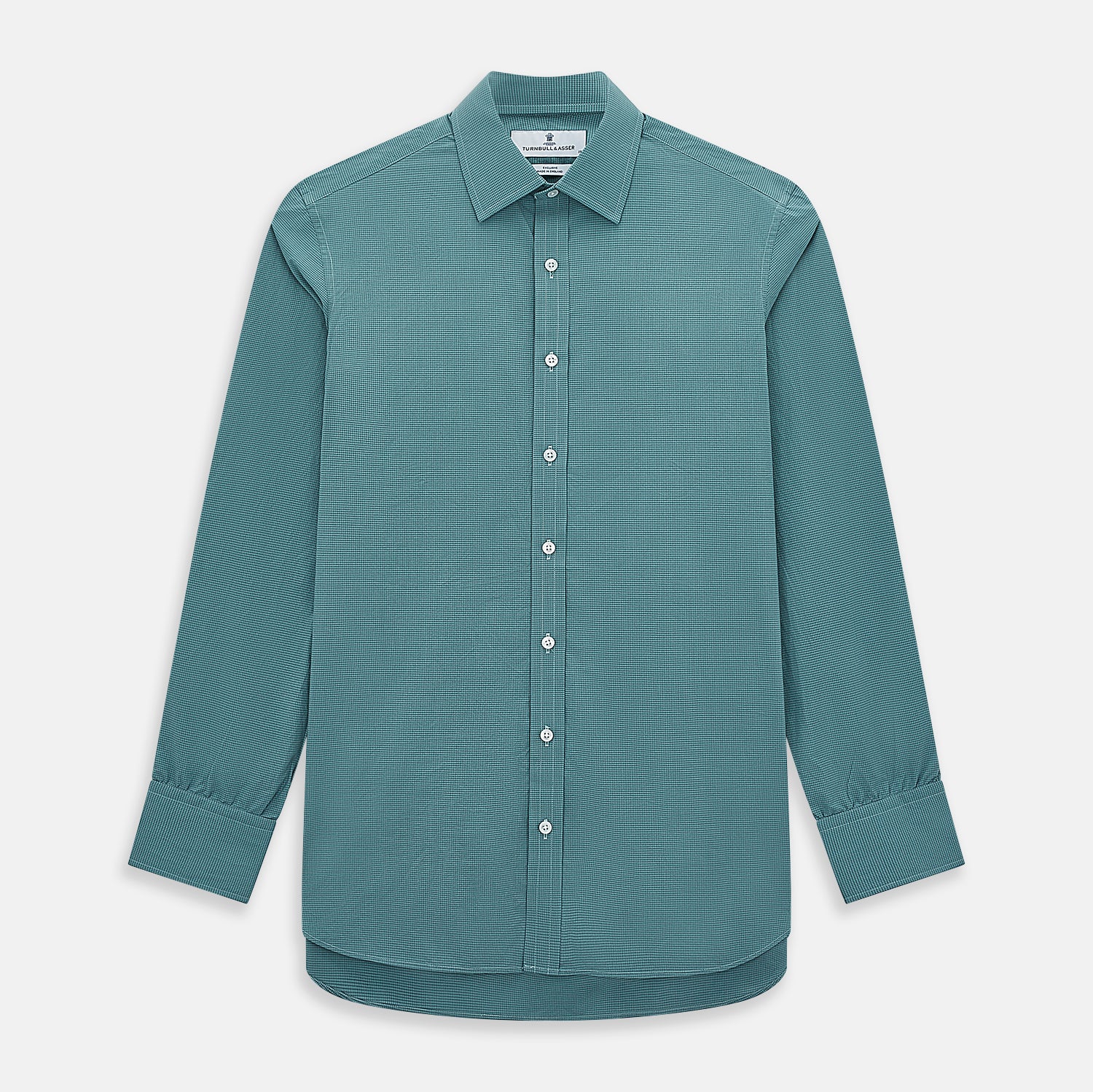 View 1 of product Sage Pin Check Mayfair Shirt 19