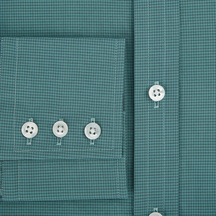Sage Pin Check Mayfair Shirt Image 3