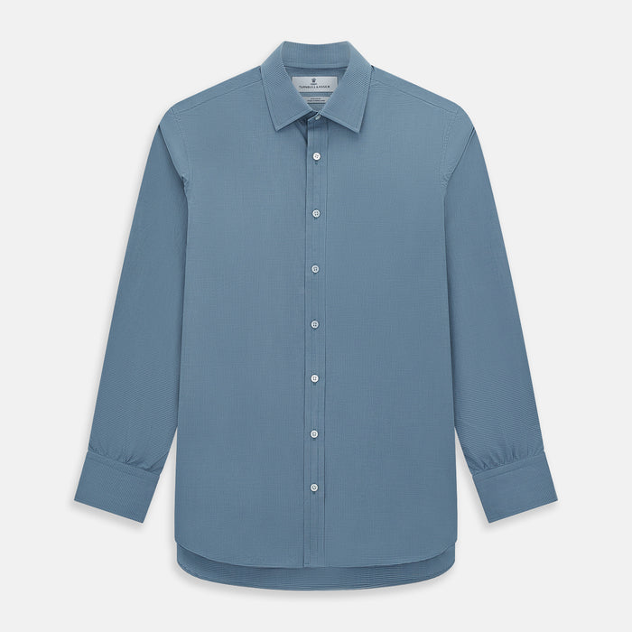 Steel Grey Pin Check Mayfair Shirt